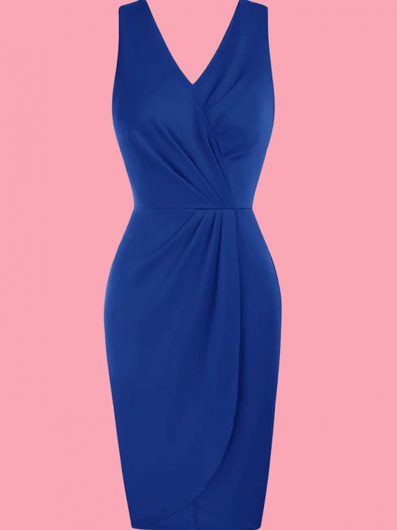 Maxi Vestido Pin up Azul Mujer – Chic Mua